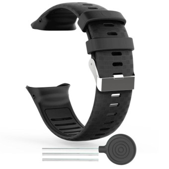 For Polar Vantage V Silicone Smart Watch Watch Band(Black)