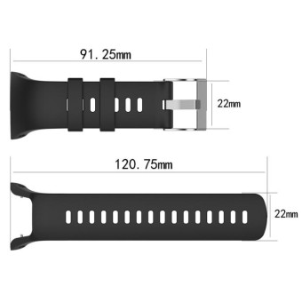 Silicone  Watch Band for SUUNTO Trainer Wrist HR(Black)