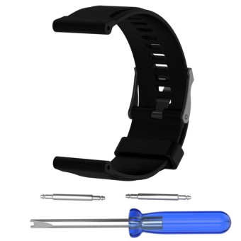 Silicone  Watch Band for SUUNTO Traverse(Black)