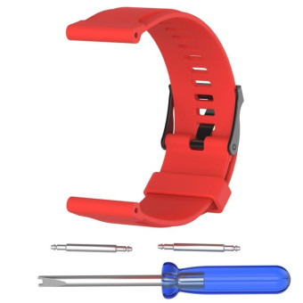 Silicone  Watch Band for SUUNTO Traverse(Red)