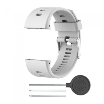 Silicone Sport Watch Band for POLAR V800(White)