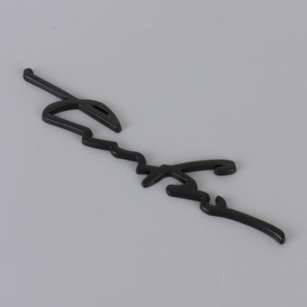 Car Personalized Aluminum Alloy Decorative Stickers, Size: 16x3.5x0.4cm (Black)