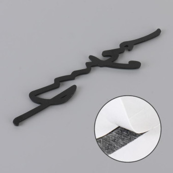 Car Personalized Aluminum Alloy Decorative Stickers, Size: 16x3.5x0.4cm (Black)