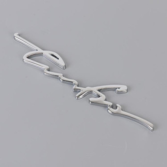 Car Personalized Aluminum Alloy Decorative Stickers, Size: 16x3.5x0.4cm (Silver)