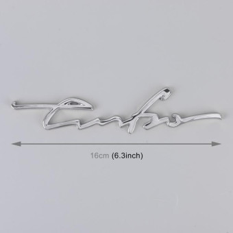 Car Personalized Aluminum Alloy Decorative Stickers, Size: 16x3.5x0.4cm (Silver)