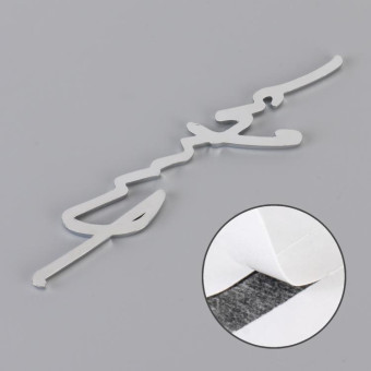 Car Personalized Aluminum Alloy Decorative Stickers, Size: 16x3.5x0.4cm (Silver)