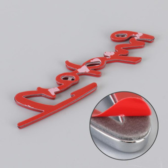 Car TROPHY Personalized Aluminum Alloy Decorative Stickers, Size: 11.5x2.5x0.35cm (Red)