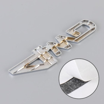 Car 4WD Personalized Aluminum Alloy Decorative Stickers, Size: 13x3.5x0.3cm (Black Silver)