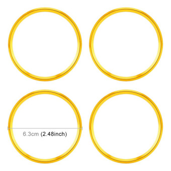 4 PCS Car Metal Wheel Hub Decoration Ring for BMW 5 Series 2018 (Gold)