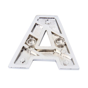 Car Vehicle Badge Emblem 3D English Letter A Self-adhesive Sticker Decal, Size: 4.5*4.5*0.5cm