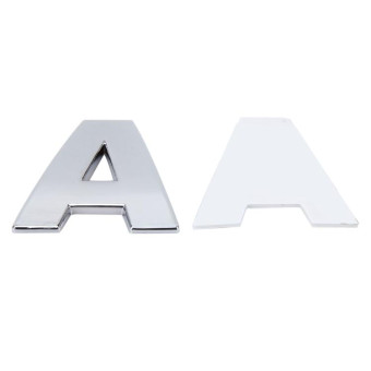 Car Vehicle Badge Emblem 3D English Letter A Self-adhesive Sticker Decal, Size: 4.5*4.5*0.5cm