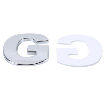 Car Vehicle Badge Emblem 3D English Letter G Self-adhesive Sticker Decal, Size: 4.5*4.5*0.5cm