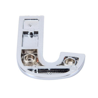 Car Vehicle Badge Emblem 3D English Letter J Self-adhesive Sticker Decal, Size: 4.5*4.5*0.5cm