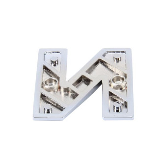 Car Vehicle Badge Emblem 3D English Letter N Self-adhesive Sticker Decal, Size: 4.5*4.5*0.5cm