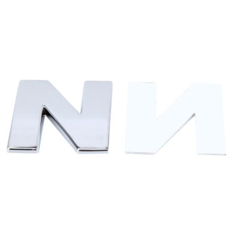 Car Vehicle Badge Emblem 3D English Letter N Self-adhesive Sticker Decal, Size: 4.5*4.5*0.5cm