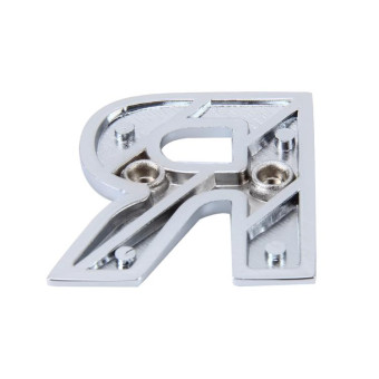 Car Vehicle Badge Emblem 3D English Letter R Self-adhesive Sticker Decal, Size: 4.5*4.5*0.5cm
