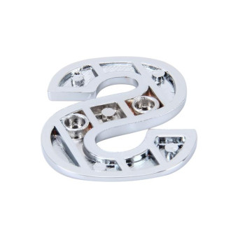 Car Vehicle Badge Emblem 3D English Letter S Self-adhesive Sticker Decal, Size: 4.5*4.5*0.5cm