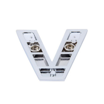 Car Vehicle Badge Emblem 3D English Letter V Self-adhesive Sticker Decal, Size: 4.5*4.5*0.5cm