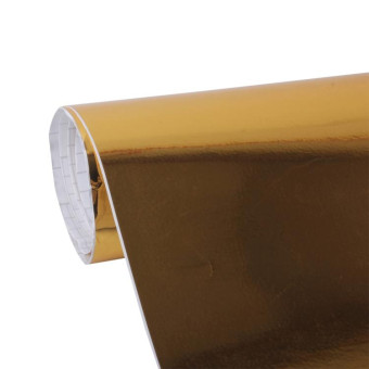 1.52m × 0.5m Electroplating Car Auto Body Decals Sticker Self-Adhesive Side Truck Vinyl Graphics(Gold)