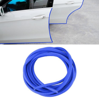 5m Rubber Car Side Door Edge Protection Wire Guards Cover Trims Stickers(Blue)