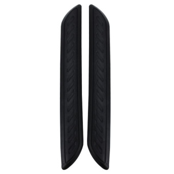 2 PCS Universal Car Auto Rubber Body Bumper Guard Protector Strip Sticker(Black)