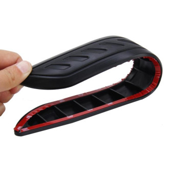 2 PCS Universal Car Auto Rubber Body Bumper Guard Protector Strip Sticker(Black)