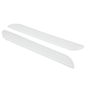 2 PCS Universal Car Auto Rubber Body Bumper Guard Protector Strip Sticker(White)