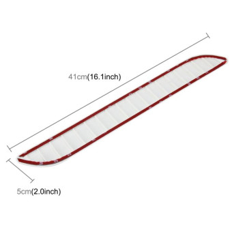 2 PCS Universal Car Auto Rubber Body Bumper Guard Protector Strip Sticker(White)