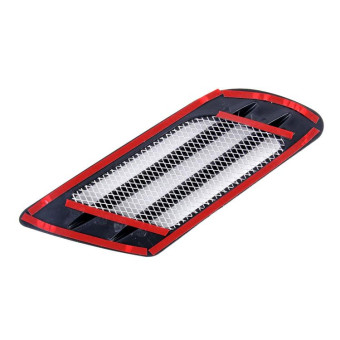 2 PCS Euro Style Metal Decorative Air Flow Intake Turbo Bonnet Hood Side Vent Grille Cover with Self-adhesive Sticker(Black)