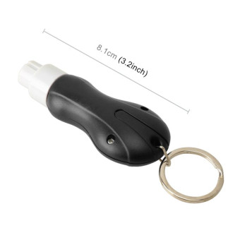 2 in 1 Mini Car Safety Rescue Hammer Life Saving Escape Emergency Hammer Seat Belt Cutter Window Glass Breaker (Black)