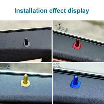 4 PCS Car Unlock Cover Door Bolt Door Handle for BMW X1 / X6(Blue)