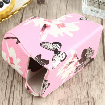 Flower Pattern PU Leather Camera Case for Sony A6000 / A6300 / A6400 / Nex 6 (Pink)