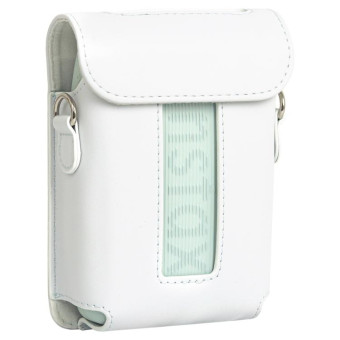 For FUJIFILM Instax mini Link 3 Full Body Leather Case Bag with Strap (White)