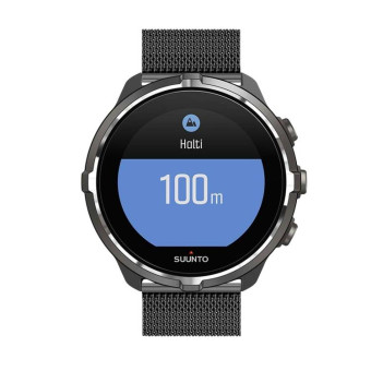 For Suunto 9 Milanese Nice Buckle Replacement Wrist Strap Watchband(Black)