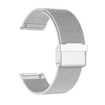 For Suunto 9 Milanese Nice Buckle Replacement Wrist Strap Watchband(Silver)