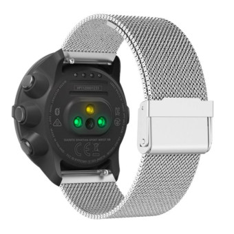 For Suunto 9 Milanese Nice Buckle Replacement Wrist Strap Watchband(Silver)
