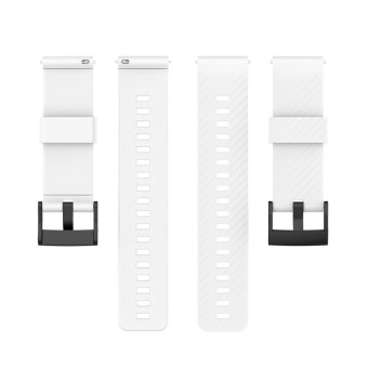For Suunto 7 24mm Solid Color Silicone Watch Band(White)