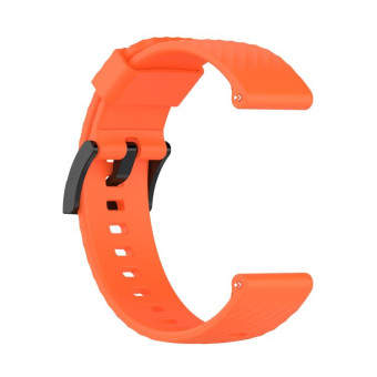 For Suunto 7 24mm Solid Color Silicone Watch Band(Orange)