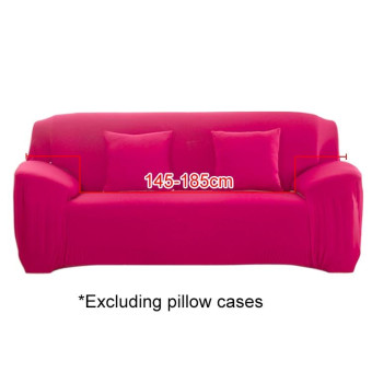 145-185cm Four Seasons Solid Color Elastic Full Coverage Non-slip Sofa Cover(Rose Red)