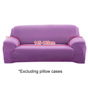 145-185cm Four Seasons Solid Color Elastic Full Coverage Non-slip Sofa Cover(Light Purple)