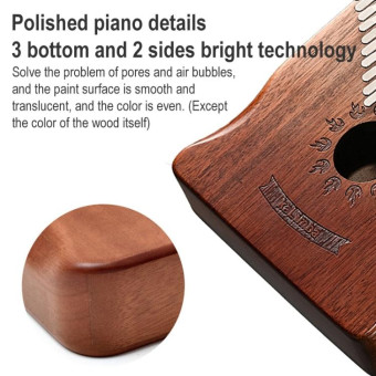 21 Tone Acacia Wood Thumb Piano Kalimba Musical Instruments(Aurora Blue-Sun)