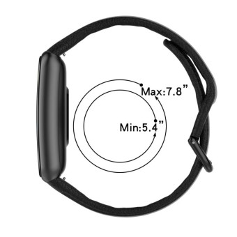 For OPPO Watch Free NFC Version Sport Silicone Watch Band(Black)