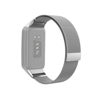 For OPPO Watch Free NFC Milan Magnetic Metal Watch Band(Grey)