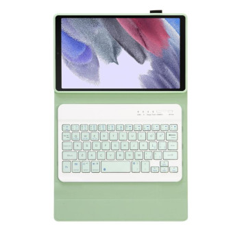 A220 Candy Color TPU Detachable Bluetooth Keyboard Leather Case with Bracket For Samsung Galaxy Tab A7 Lite 8.7 T220 / T225(Light Green)