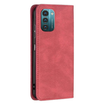 For Nokia G21 / G11 Magnetic RFID Blocking Anti-Theft Leather Phone Case(Red)