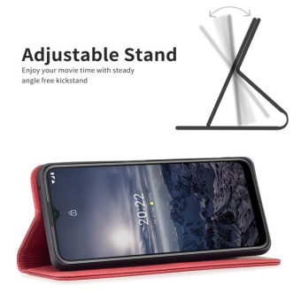 For Nokia G21 / G11 Magnetic RFID Blocking Anti-Theft Leather Phone Case(Red)