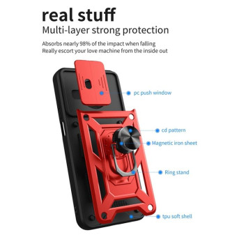 For Nokia X100 Sliding Camera Cover Design TPU + PC Protective Phone Case(Green)