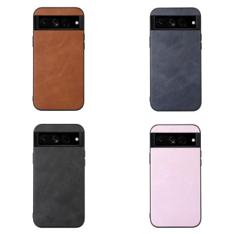 For Google Pixel 7 Pro 5G Cowhide Texture PU Phone Case(Black)