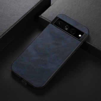 For Google Pixel 7 Pro 5G Cowhide Texture PU Phone Case(Blue)