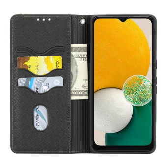 For Google Pixel 7 Pro Woven Texture Stitching Magnetic PU Leather Phone Case(Black)